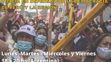 Vigilia en defensa de la democracia peruana