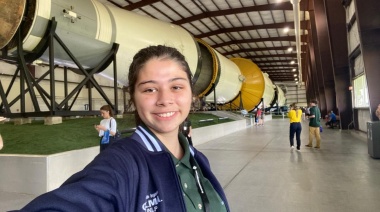 Alumna de Ingeniería Aeroespacial de la UNLP en un intercambio en la NASA