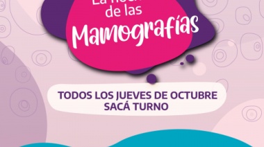 Hospitales de la Provincia realizarán "La Noche de las Mamografías"