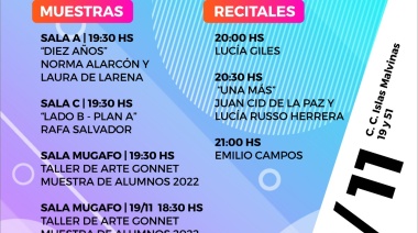 Inauguración de cuatro nuevas muestras y músicos invitados en el emblemático centro cultural de 19 y 51