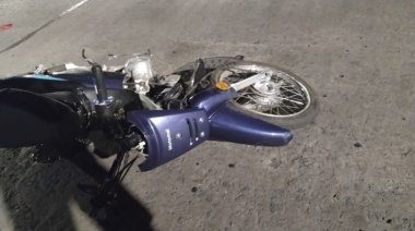 Choque entre patrullero y moto en La Loma