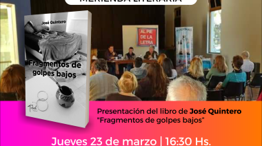 El ciclo “Al pie de la Letra” trae la presentacién del libro de José Quintero