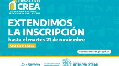 Ampliación del plazo para inscribirse en créditos Buenos Aires CREA