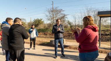 Garro recorrió una importante obra vial en Los Hornos