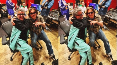 Fito Péaz y Johnny Depp, a los abrazos en el estudio de Abbey Road
