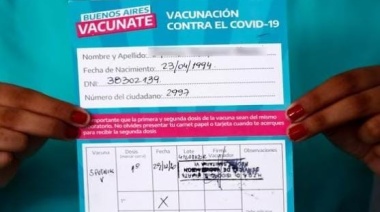 Intentaron falsificar certificado de vacunación