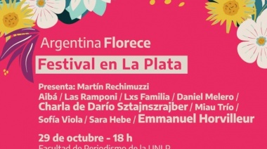 Recitales gratuitos por "Argentina Florece" en la Facultad de periodismo de La Plata
