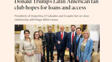 Financial Times tilda al gobierno de Milei como “un club de fans” de Donald Trump