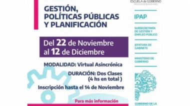 Nueva edición del curso de Gestión, Políticas Públicas y Planificación