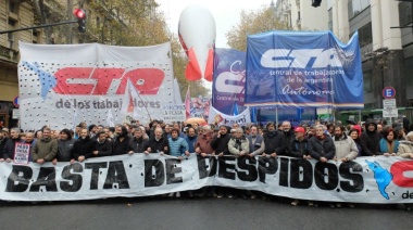 Las dos CTA realizan un paro y movilización a Plaza de Mayo contra el Gobierno