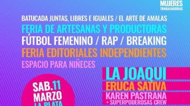 Habrán actividades y cierre musical de La Joaqui, el sábado 11 por el 8M