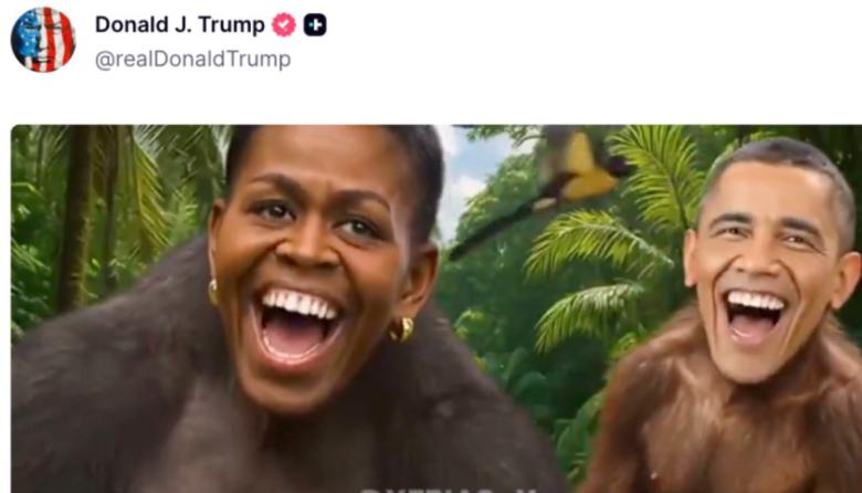 Trump difundió un video racista contra los Obama y desató un fuerte repudio demócrata
