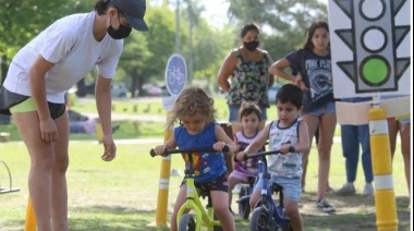 Vuelve a funcionar el programa Biciescuela en la ciudad de La Plata