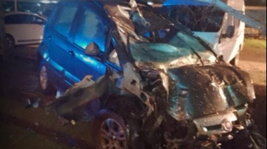 Perdió el control, volcó pero salvó su vida