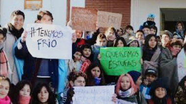 Nueva protesta por falta de gas en un colegio platense