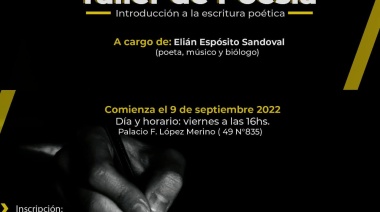 Elián Espósito Sandoval realizará un taller de introducción a la escritura poética