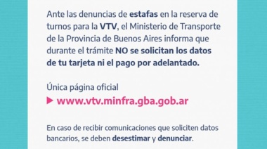 Alerta por estafas en el trámite de la VTV