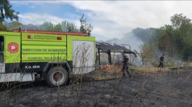 Incendio de grandes proporciones en campos de Gorina: Bomberos y policía en acción