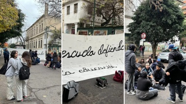 Estudiantes del ex Normal 3 protestan por el deterioro del edificio escolar