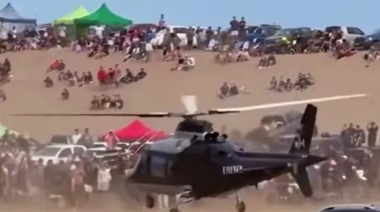 Perro Primo aterrizó en helicóptero en la playa y suspendieron al piloto