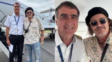 Johnny Depp llegó a Argentina y voló con Antonio Laje