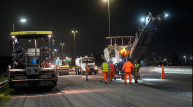 Avanzan las obras de repavimentación en la Autopista Buenos Aires-La Plata