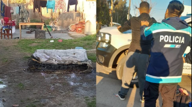 Intento de femicidio en Arturo Seguí: detienen a un hombre que prendió fuego la casa con su pareja adentro