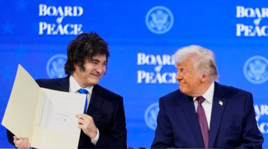 Milei participó de la firma del Consejo de Paz creado por Donald Trump