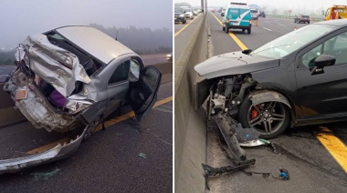 Choques en cadena y densos bancos de niebla provocan un colapso total en la Autopista La Plata-Buenos Aires