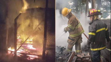 Furioso incendio arrasó con una maderera en La Plata y una mujer embarazada logró escapar a tiempo de entre las llamas