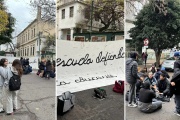Estudiantes del ex Normal 3 protestan por el deterioro del edificio escolar