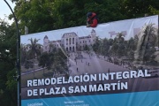 Eliminarán paradas de colectivos en Plaza San Martín por obras de renovación