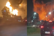 Tragedia y fuego en Ezeiza: cae una avioneta y explota una fábrica de pinturas
