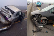 Choques en cadena y densos bancos de niebla provocan un colapso total en la Autopista La Plata-Buenos Aires