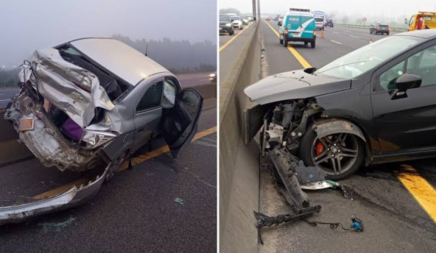 Choques en cadena y densos bancos de niebla provocan un colapso total en la Autopista La Plata-Buenos Aires